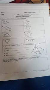 Hmh go math grade 7 workbook & answers help online. Unit 4 Congruent Triangles Homework 5 Answers Theorems For Similar Triangles Worksheet Answers Chapter 4 Test Form 2c Continued 9 Malahayatilaksamana