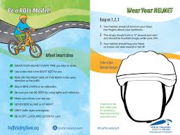 Students draw a picture in the circle and write about how to be safe when they bike. Safety For Kids Traffic Safety Team