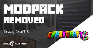 Crazycraft servers are a special type of server mod that has modified creepers, witchery bosses with over 5000 health and a lot more crazyness! Apex News Crazy Craft 3 Has Been Removed Apex Hosting