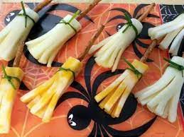 Halloween Witches Broom Stick Treats Recipe By Sammie27 Recipe Halloween Witch Brooms Witch Broom Witches Broom Snack