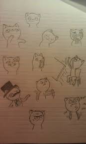 Step 1 Appropriate Popular Memes Step 2 Redraw Those Memes As Cats Step 3 Step 4 Profit Rage Faces Rage Comics Cat Memes