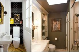 Arrange a series of prints or canvases vertically on a narrow angled wall. 27 Creative Ways To Decorate A Small Bathroom
