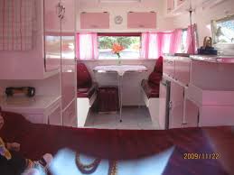 The biggest part of your caravan space is taken up by furniture. Vintage Caravan Interior Photo