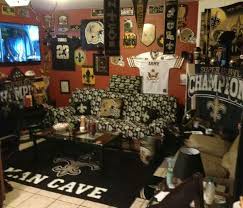 Image Result For New Orleans Saints Bedroom Decor New Orleans Saints Man Cave Ideas Football Man Cave Man Cave Decor