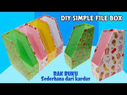 Diy Simple File Box Rak Buku Sederhana Dari Kardus Bekas Kerajinan Tangan Dari Barang Bekas Youtube Kardus Rak Buku Kerajinan