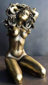 Ebros Greek Goddess Kneeling Nude Seductive Medusa W Snake Hair Statue 6H  | eBay
