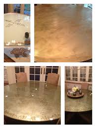 Took My Plain 60 Inch Wooden Table To A New Level And Size With This Hand Painted 72 Inch Round Table Top We Painted Table Tops Painted Table Round Table Top