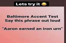 Only baltimorons will understand this quote. Aaron