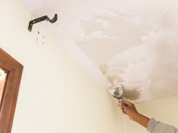 If you have a stomp texture on your ceiling, then the person who created it did so by spreading a coat of drywall joint compound and using a stomp brush to make the texture. How To Remove A Popcorn Ceiling Hgtv