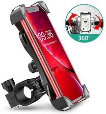 Bovon Anti Shake Bike Phone Mount 360 Rotation Universal Bicycle Motorcycle Phone Mount Holder Stand Cradle Clamp Compatible With Iphone 11 Pro Max X Xr Xs Ma Phone Mount Samsung Galaxy Phone Holder