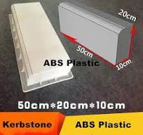 Concrete Curbstone Plastic Mold Boundaries Edging Sidewalk ...