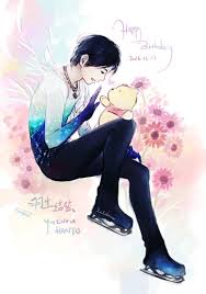 age22hana ni nare zeldacw high five hanyu yuzuru anime fan art