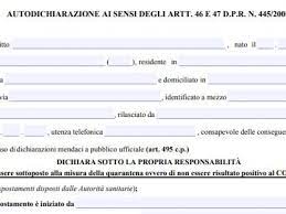 Da stampare e scaricare, valido per zona rossa, arancione e tutti gli spostamenti. Autocertificazione 18 Maggio Il Modulo Per Spostarsi Tra Regioni