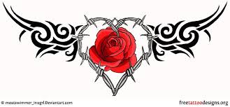 Barbed Wire And Rose Tribal Lower Back Tattoos Lower Back Tattoo Designs Gothic Tattoo