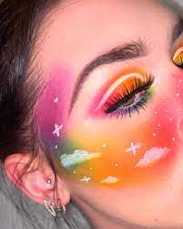 Rainbow Cloud Makeup Face Art Makeup Face Paint Makeup Butterfly Makeup