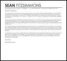 The one that can help your personality shine through while, communicating your skills, educational background and all the important achievements in just one page. Museum Job Sample Cover Letter Cover Letter Templates Examples