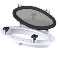 Seaflo Boat Oval Shape Porthole Window With White ABS Plastic Trim Port Hole