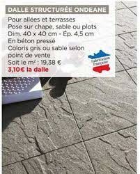 Bricomarché est l'une des enseignes les plus populaires en france. Offre Dalle Structuree Ondeane Gris Chez Brico Cash