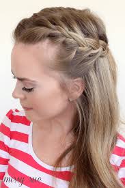 Start with dry hair, brushed smooth. Braid 11 Half Up French Braids