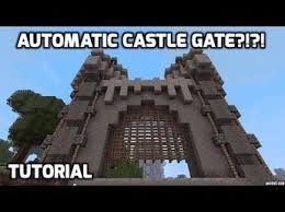Minecraft Tutorial Fast Piston Castle Gate Full Tutorial Youtube Minecraft Tutorial Minecraft Castle Minecraft Blueprints