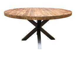 ronde eettafel van mangohout met kruispoot van het populaire merk eleonora mangohout eettafel eleonora ronde eettafel eettafel industriele eettafels
