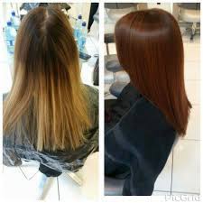 Before And After Of Colour Correction Going Darker Using Loreal Inoa Colourspec Colour Correction Hair Color Correction Hair Before And After Color Correction