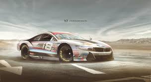 How would you like to work on engines like these in spaces like this? Bmw I8 Gets The Nascar Treatment