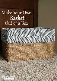 Make Your Own Basket Out Of A Box Diy Storage Boxes Diy Basket Diy Box