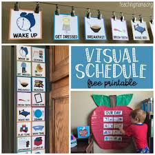 visual schedule for toddlers collage printable preschool bar