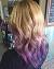 Ombre Blonde Hair With Purple Tips