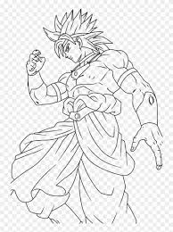 Drawings of dragon ball z characters. Dragon Ball Z Broly Coloring Pages With 2 Broly Lineart Dragon Ball Broly Draw Clipart 413943 Pikpng