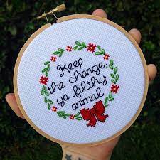 Full cross stitch you will need 19 dmc color. Home Alone 5 Cross Stitch Christmas Cross Stitch Cross Stitch Funny Cross Stitch