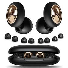 Soft silicone ear plugs in a carrying case