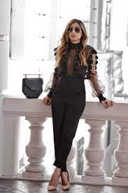 Black Savoire Faire Jumpsuit For Your Body Type Fancy Correctitude Wedding Guest Pants Wedding Guest Outfit Winter Wedding Guest Outfit Spring