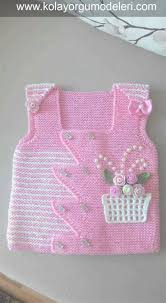 Kiz Bebek Yelegi Suslemeleri Ile Ilgili Gorsel Sonucu Asuman Ergun Baby Knitting Patterns Orgu Bebek Yelek