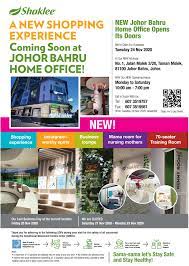 Our database contains postal codes for more than 80 countries and more than million places. Shaklee Com My New Johor Bahru Home Office Opens Its Door