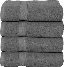 Shop our soft, absorbent towels made of egyptian cotton, turkish cotton, cotton and modal, and airy cotton in a range of trendy colours and luxurious jacquards. Amazon Com Utopia Towels Bath Towels Set Grey Premium 600 Gsm 100 Ring Spun Cotton Quick Dry Highly Absorbent Soft Feel Towels Perfect For Daily Use 4 Pack Kitchen Dining