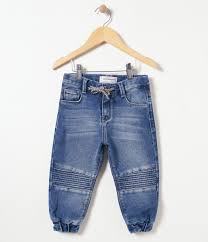 Look Calça Jeans Com Elastico Na Perna Calca Infantil Com Elastico No Punho Com Amarracao Marca Poim Tecido Malha Em Jeans Colec Jeans Para Bebe Calca Jeans Para Gestantes Calca Infantil