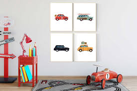 Nursery Decor Boy Cars Car Nursery Wall Art Boys Room Decor Etsy Nursery Decor Boy Boys Room Wall Art Boys Room Decor