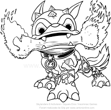 Ausmalbilder Skylanders Fire Bone Hot Dog