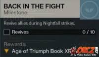 Nov 09, 2017 · once those two are completed, head back to zavala to cash in that loot and receive the nightfall milestone. Destiny Age Of Triumph Record Book Orcz Com The Video Games Wiki