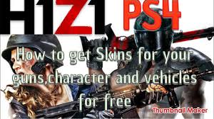 When you unlock an item you have to wait a week for it to be . H1z1 Ps4 How To Get Skins For Your Gun Characters Vehicles For Free Youtube