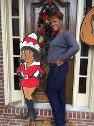 The Real Mrs Claus Holiday Art Yard Art African American