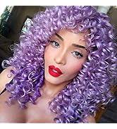 Amazon.com : andromeda Curly Wigs for Black Women Soft Black Short Curly  Wig with Bangs Afro Loose Curls Heat Resistant Synthetic Wig for African  American Women (Black) : Beauty & Personal Care