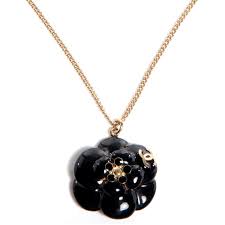 Chanel Enamel Camellia Necklace Black Fashionphile Gold Chanel Necklace Chanel Jewelry