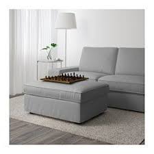 Kivik Footstool With Storage Orrsta Light Gray Ikea Storage Footstool Storage Ottoman Ottoman