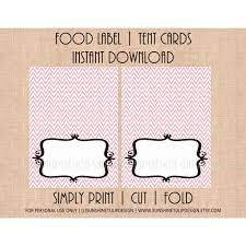 How do i assemble my tent cards? Printable Pink White Chevron Food Label Tent Cards Sunshinetulipdesign