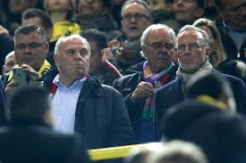 Juni 2021 wird er den chefposten abgeben, hat der fußballbundesligist. Uli Hoeness And Karl Heinz Rummenigge Doused With Beer During Bayern Munich Borussia Dortmund Bavarian Football Works