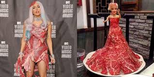Five years on, the dress has been put on display at the rock and roll hall of fame and museum in cleveland, ohio. Lady Gaga Meat Dress Can Now Be Ordered In China Lady Gaga S 2010 Vma Dress Legacy