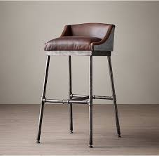 Iron Scaffold Leather Stool Chaise Bar Mobilier De Bar Tabouret Cuisine